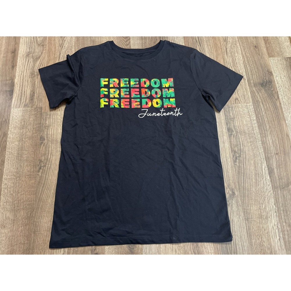 Hope & Wonder Shirt, Kids Size 18/20, Black, FREEDOM JUNETEENTH